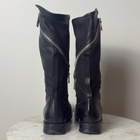 A.S.98 Siggs Mid Size Leather Boot Zipper Black Size 8 Women NWOT - Picture 6 of 13